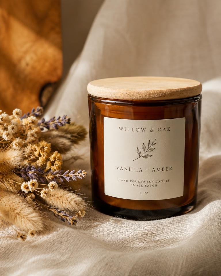 Vanilla Amber Soy Candle